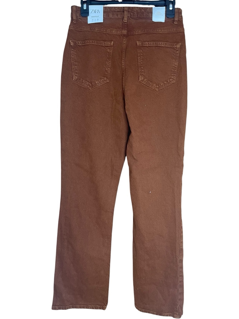 Zara Bootcut Straight Leg Jeans Brown - Picture 5 of 16